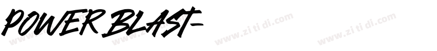Power Blast字体转换